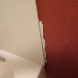 Paint was chipped off the wall and never replaced. Paint was chipped off the wall and never replaced.