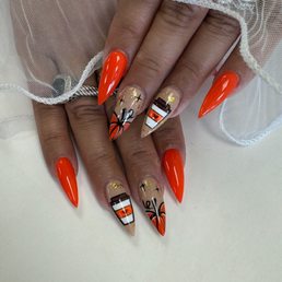Pumpkin spice nail design by Angela! Pumpkin spice nail design by Angela!