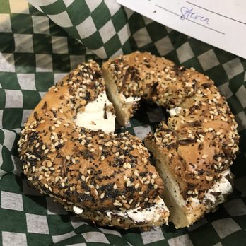 Bagels on Greene - All dressed bagel. Must get. It's a bit sweet as compared to nyc bagels. - Bagels Near Me - Montreal, Quebec