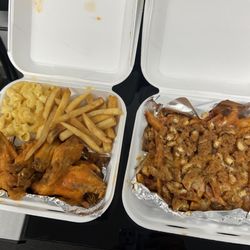 Hotlanta Wings And Things - Wing plate and Fox Fries