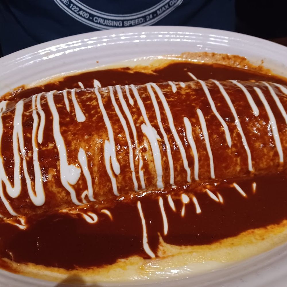 Carajillo's Mexican Kitchen - California Burrito (mole sauce) - Bars Near Me - Raleigh, North Carolina