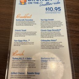 Smaller side menu $10.95 Smaller side menu $10.95
