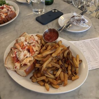 Neptune Oyster - Warm lobster roll with fries. - Seafood Near Me - Boston, Massachusetts
