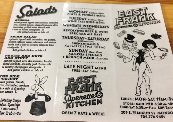 Menu photo 3 East Frank Superette & Kitchen Monroe, NC Menu photo 3 East Frank Superette & Kitchen Monroe, NC