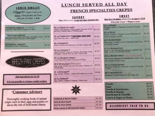 Menu photo 4 Breizh Pan Crêpes Charleston, SC