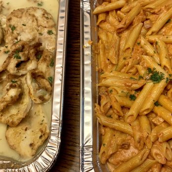 Frantoni's Pizzeria & Ristorante - Half trays of chicken Francaise and penne in vodka sauce - Pizza Near Me - Williston Park, New York Frantoni's Pizzeria & Ristorante - Half trays of chicken Francaise and penne in vodka sauce - Pizza Near Me - Williston Park, New York