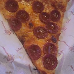 Pepperoni pizza by the slice.... perfect for a foodie's quick fix. Located in side the MGM Grand Hotel & Casino Pepperoni pizza by the slice.... perfect for a foodie's quick fix. Located in side the MGM Grand Hotel & Casino