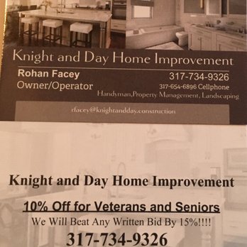 Knight and Day Home Improvement - The business cards. - Handyman Near Me Knight and Day Home Improvement - The business cards. - Handyman Near Me