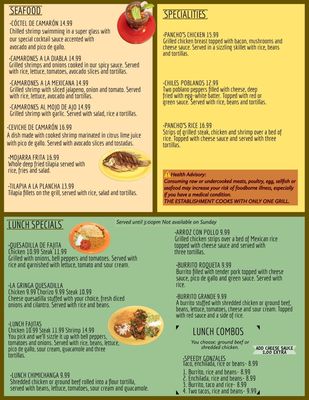 Menu photo 5 Mr Pancho Mexican Cuisine Georgetown, IN Menu photo 5 Mr Pancho Mexican Cuisine Georgetown, IN