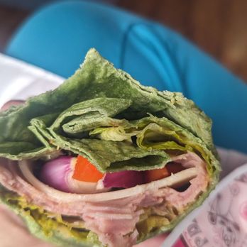 Coffee Lab PDX - Green burrito for breakfast is pretty good. Basically a spicy turkey wrap - Desserts Near Me - Portland, Oregon