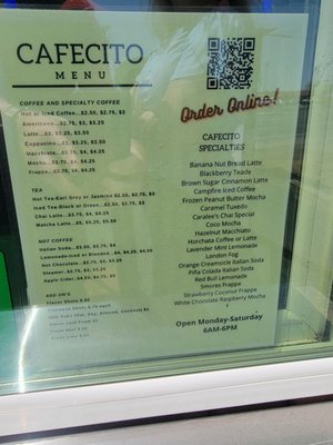 Menu photo 2 Cafecito Coffee Shop Las Vegas, NM