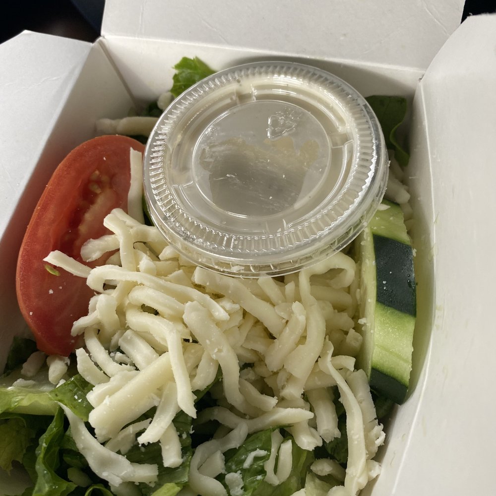 Varlamos Pizzeria - side salad; comes with mini pizza (to-go) - Pizza Near Me - Seattle, Washington