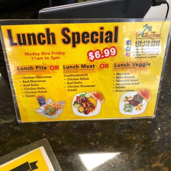 Pita Zone - Daily Lunch Specials - Mediterranean Near Me - Bolingbrook, Illinois Pita Zone - Daily Lunch Specials - Mediterranean Near Me - Bolingbrook, Illinois