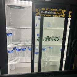 The Parking Spot - Fridge with cold water as you're checking out! @veefoodlife