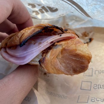 Donut Delight - Ham, egg and cheese on a croissant toasted with butter. (FYI CT white American is default at most restaurants) - Donuts Near Me - Stamford, Connecticut Donut Delight - Ham, egg and cheese on a croissant toasted with butter. (FYI CT white American is default at most restaurants) - Donuts Near Me - Stamford, Connecticut
