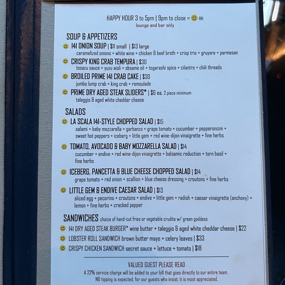 Prime 141 - Happy hour nenu - Steakhouses Near Me - Enterprise, Nevada Prime 141 - Happy hour nenu - Steakhouses Near Me - Enterprise, Nevada