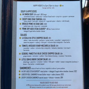 Prime 141 - Happy hour nenu - Steakhouses Near Me - Enterprise, Nevada