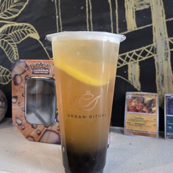 Urban Ritual - lemon tea with honey boba (less sweet, lite ice) - Bubble Tea Near Me - San Mateo, California Urban Ritual - lemon tea with honey boba (less sweet, lite ice) - Bubble Tea Near Me - San Mateo, California