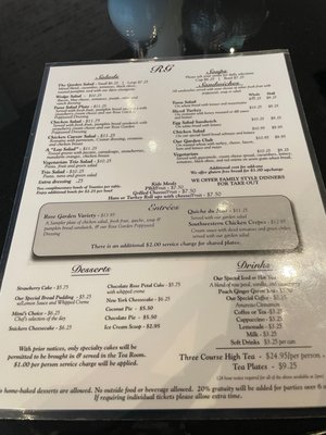 Menu photo 3 The Rose Garden Tea Room Arlington, TX