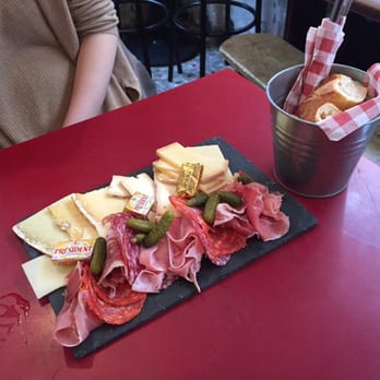 Les Caves Populaires - Our breakfast platter. - Wine Bars Near Me - Paris, 75 Les Caves Populaires - Our breakfast platter. - Wine Bars Near Me - Paris, 75