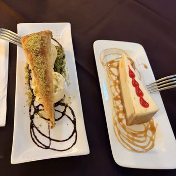 Coach's Lounge - Baklava (left) and cheesecake (right) - Lounges Near Me - Huntington Beach, California