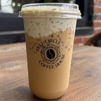 Full Circle Coffee House - Golden Pistachio Cold Brew ($8.50) - Coffee & Tea Near Me - Yuba City, California