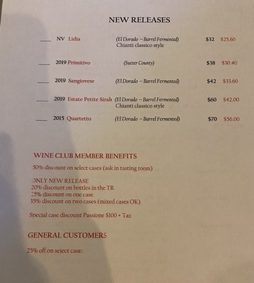 Menu photo 2 Mastroserio Winery Somerset, CA