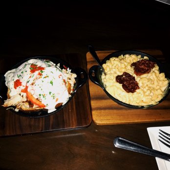 Bosscat Kitchen & Libations - Open face turkey sandwich and sweet potato mac'n'cheese! Yummy y'all!!! - New American Near Me - Houston, Texas