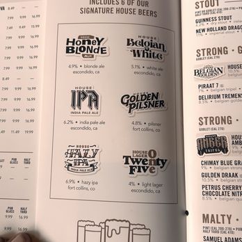Yard House - Menu - New American Near Me - Chula Vista, California