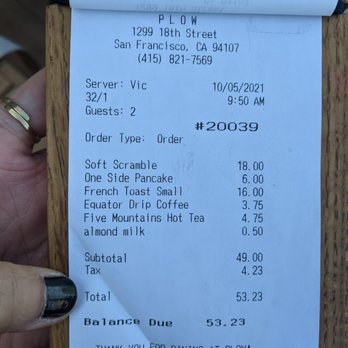 Plow - Brunch for two. Tuesday 2021-11-05 - Breakfast & Brunch Near Me - San Francisco, California Plow - Brunch for two. Tuesday 2021-11-05 - Breakfast & Brunch Near Me - San Francisco, California