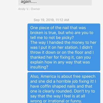 Relaxing Nails & Spa - This was my response. Like I said, don't waste your time - Nail Salons Near Me - San Mateo, California Relaxing Nails & Spa - This was my response. Like I said, don't waste your time - Nail Salons Near Me - San Mateo, California