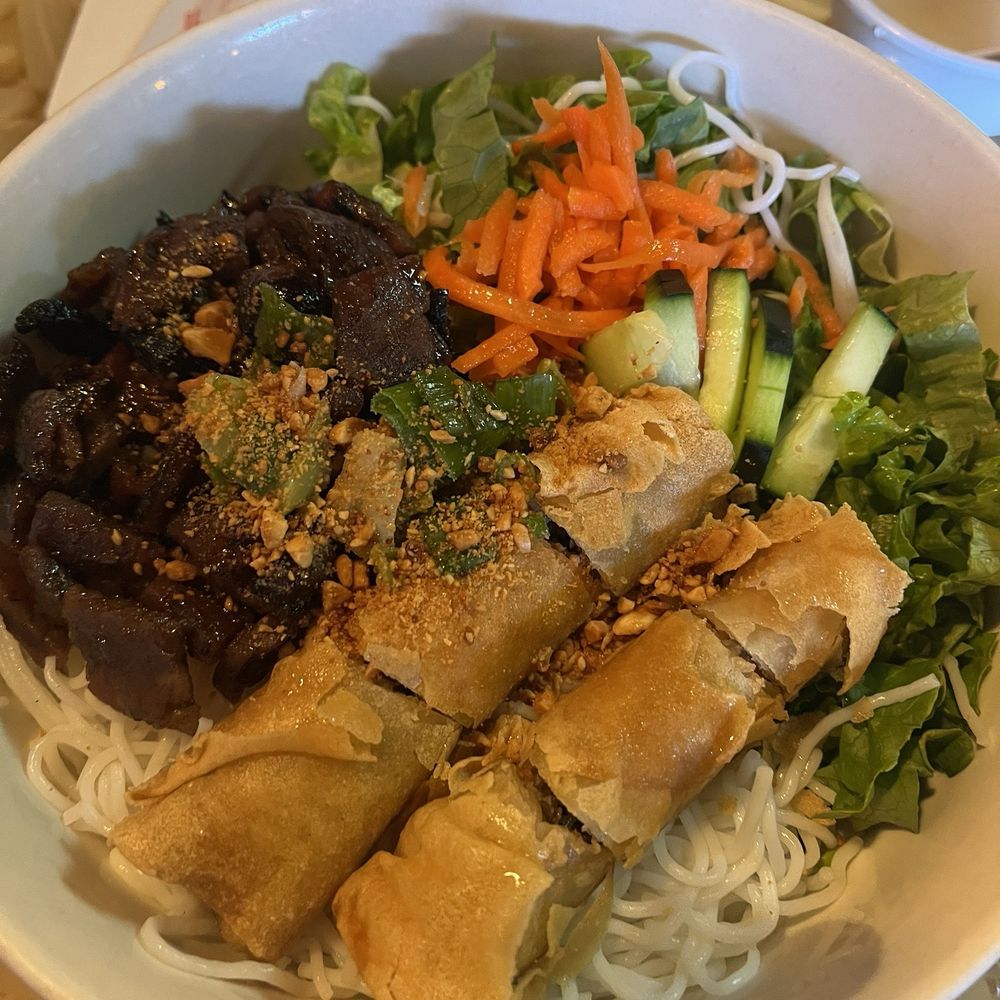 Tea Light Cafe - 3. Pork with 2 Egg Rolls - Vietnamese Near Me - Phoenix, Arizona Tea Light Cafe - 3. Pork with 2 Egg Rolls - Vietnamese Near Me - Phoenix, Arizona
