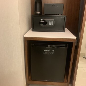 Raleigh Marriott Crabtree Valley - Top - coffee and tea Middle - in room safe Bottom - fridge. - Hotels Near Me - Raleigh, North Carolina Raleigh Marriott Crabtree Valley - Top - coffee and tea Middle - in room safe Bottom - fridge. - Hotels Near Me - Raleigh, North Carolina