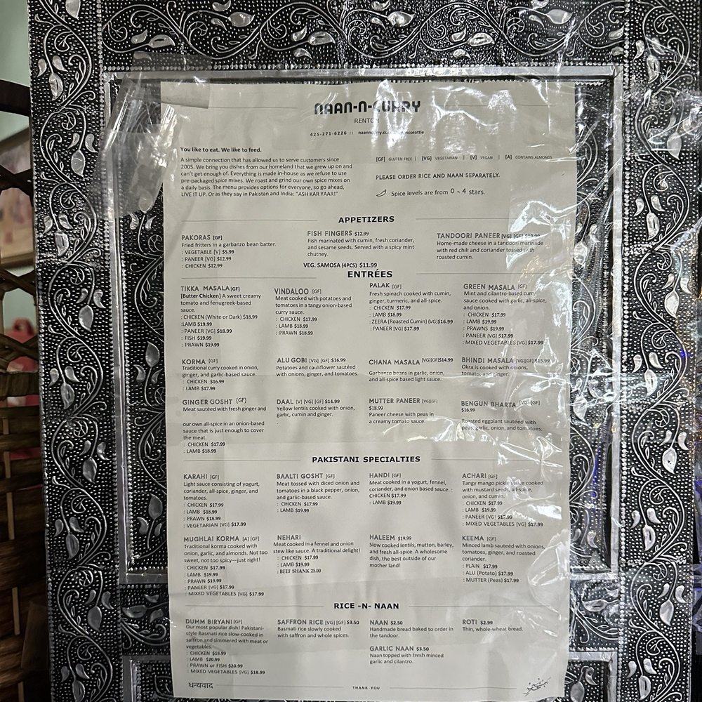 Naan -N- Curry - Menu - Indian Near Me - Renton, Washington Naan -N- Curry - Menu - Indian Near Me - Renton, Washington