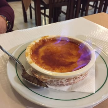 Restaurante Nacional - Imitation flan (actually a prepared ice cream dish. They Flambe'd it which added a nice touch - Portuguese Near Me - Ponta Delgada, 20