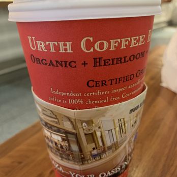 Urth Cafe - It's hard to tell, but there was matcha green tea latte in there. And it was good! - Coffee & Tea Near Me - Los Angeles, California