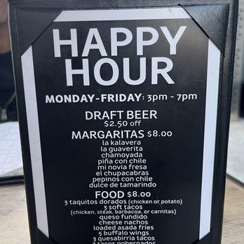 Kalaveras - Happy Hour menu - Mexican Near Me - Burbank, California