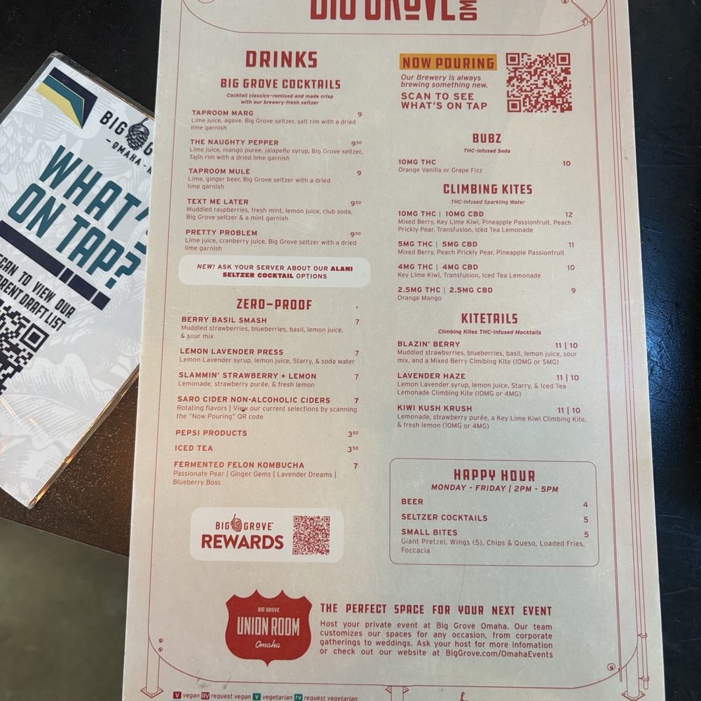 Big Grove - Menu - Breweries Near Me - Omaha, Nebraska Big Grove - Menu - Breweries Near Me - Omaha, Nebraska
