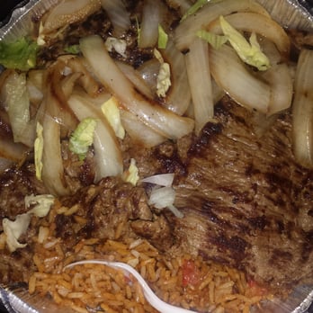 El Pabellon De Oro - Take out combination platter number 10. Steak(beef) with pork fried rice also comes with a side order of salad. - Latin American Near Me - Bronx, New York El Pabellon De Oro - Take out combination platter number 10. Steak(beef) with pork fried rice also comes with a side order of salad. - Latin American Near Me - Bronx, New York