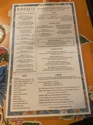 Menu photo 1 Birdseye Kitchen Encinitas, CA