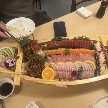 Sushi Haya - BEAUTIFUL SASHIMI BOAT, fresh and yummy! - Japanese Near Me - Missouri City, Texas
