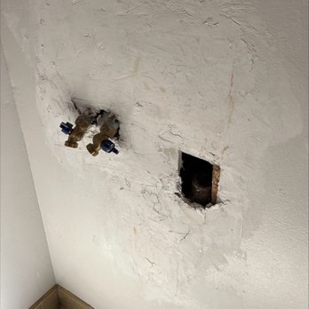 Bob Gunson Real Estate - Shoddy work closing a gap behind the washing machine. - Property Management Near Me - Antioch, California Bob Gunson Real Estate - Shoddy work closing a gap behind the washing machine. - Property Management Near Me - Antioch, California