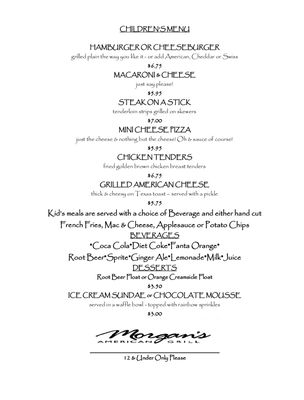 Menu photo 3 Morgan's American Grill New Market, MD