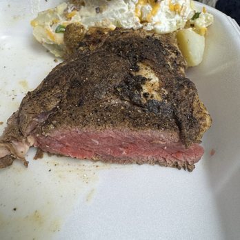 Outback Steakhouse - "Medium" steak brought home - Steakhouses Near Me - Lowell, Massachusetts