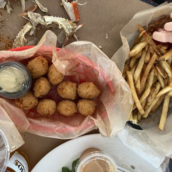 Waterman's Crab House - Hush puppies and fries - Seafood Near Me - Rock Hall, Maryland Waterman's Crab House - Hush puppies and fries - Seafood Near Me - Rock Hall, Maryland