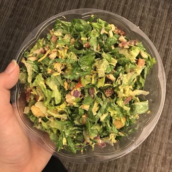 Green + The Grain - Farmer Salad: romaine, chicken, bacon, cheddar, avocado, red onion, tomato, hard boiled egg, and croutons. Amazing. - Salad Near Me - Minneapolis, Minnesota