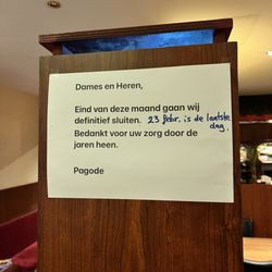 Restaurant Pagode - This says they are closing, permanently after 56 years here. L