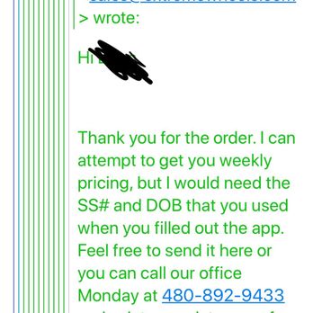Extreme Wheels - Emails of Extreme Wheels wanting social security number in an email. - Tires Near Me - Gilbert, Arizona