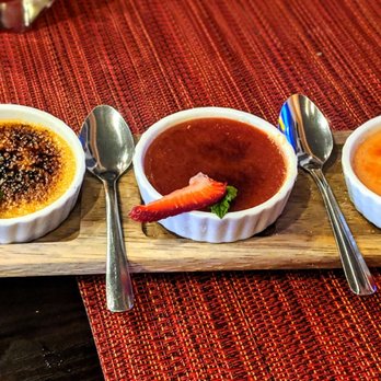 Sabor A Oaxaca - Creme brulee trio: horchata, Jamaica, and guayaba - Mexican Near Me - Rancho Cucamonga, California Sabor A Oaxaca - Creme brulee trio: horchata, Jamaica, and guayaba - Mexican Near Me - Rancho Cucamonga, California