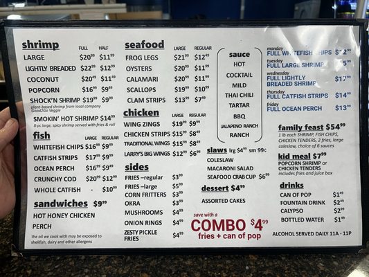 Menu photo 1 Lawrence's Fish & Shrimp Chicago, IL